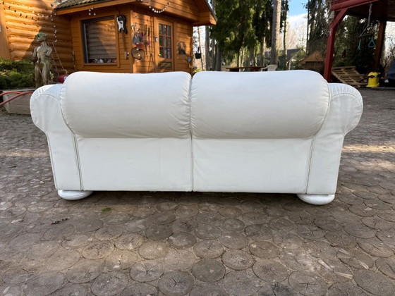 Image 1 of Fur Comodus — 2-zits leren bank — Duitsland — Sculpturale vintage loungeklassieker