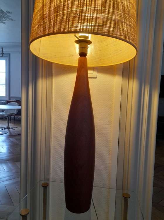 Grande lampada danese modernista in teak, firmata ESA vintage – Lampade da tavolo, Wood (photo 3 of 8)