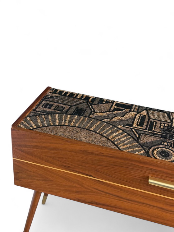 Image 1 of Klein dressoir met echte kurkprint | The Vintage Vibe