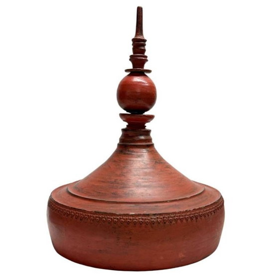 Image 1 of Antieke Birmese Lak Offer Vaten Set – (SALE) 