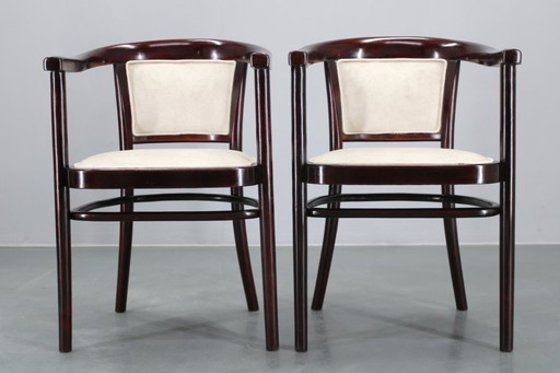 1930s Pair of Restored Thonet Armchairs , Czechoslovakia