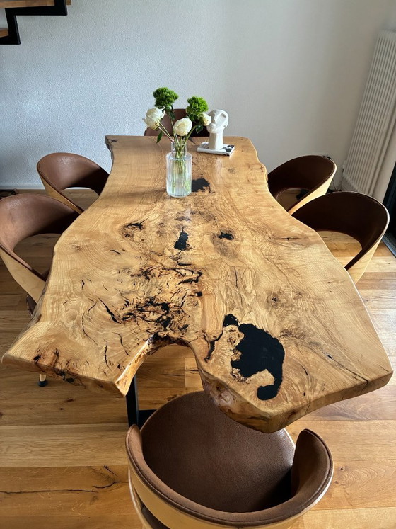 Image 1 of Exclusive solid olive wood tabletop / designer dining table