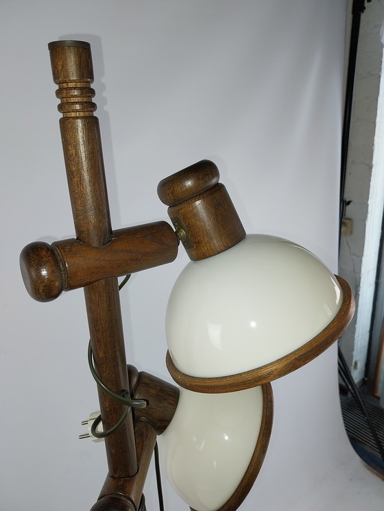 Image 1 of 1 x Steïnhauer Dubbele Houten Vloerlamp años 70