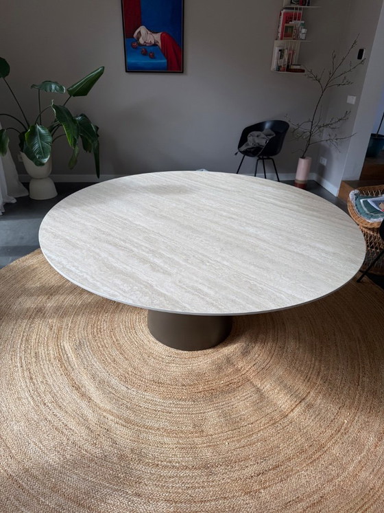 Eettafel Table Du Sud - Keramiek, Travertino - 158 cm – Ceramic, Metal (photo 5 of 6)
