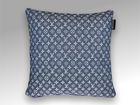 Image 1 of Louis Vuitton - Set of 2 new pillows made of Louis Vuitton cotton jeans