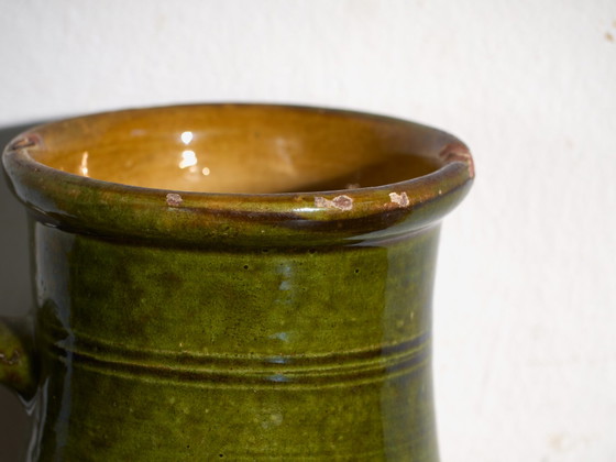 Antique folk glazed pottery jug – Central Europe, circa 1930 – Crockery, Rustic (photo 40 of 40)