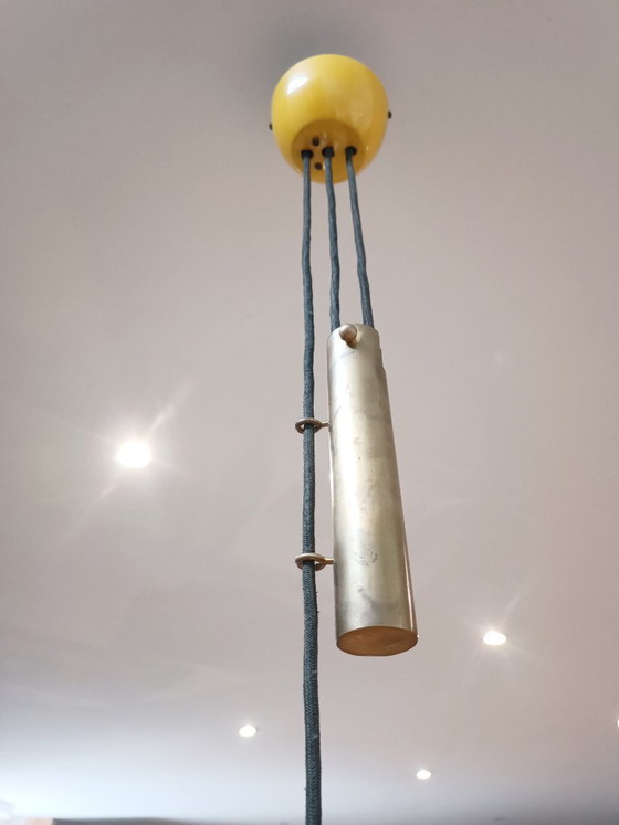Saliscendi counterweight pendant lamp, Italy, 1960s – Brass, Metal (photo 8 of 16)
