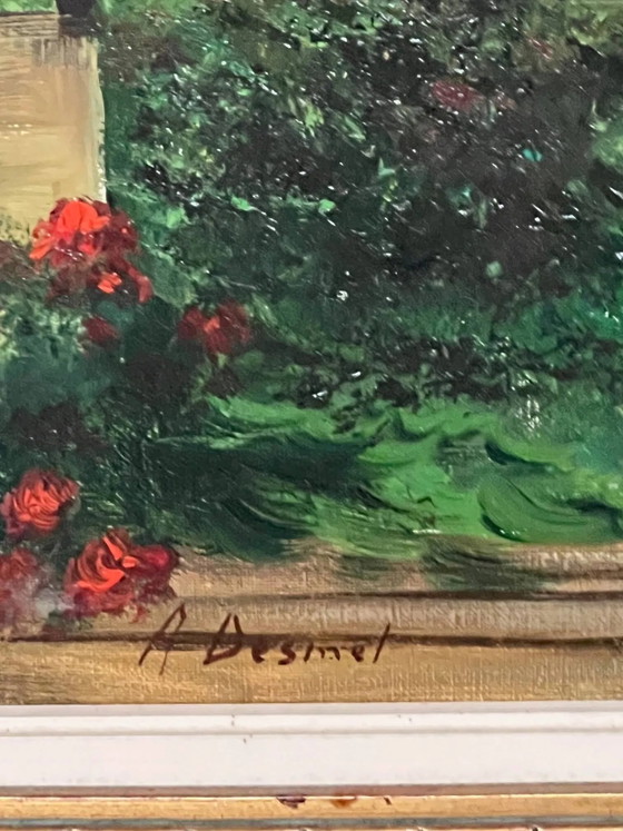A. Desmet "Romantische scène". – Schilderijen & Tekeningen, Canvas (photo 5 of 7)
