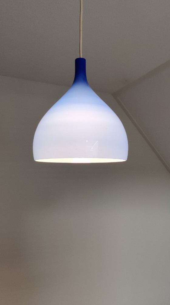Image 1 of Venini blaue Pendelleuchte Paolo Venini Italienisches Design