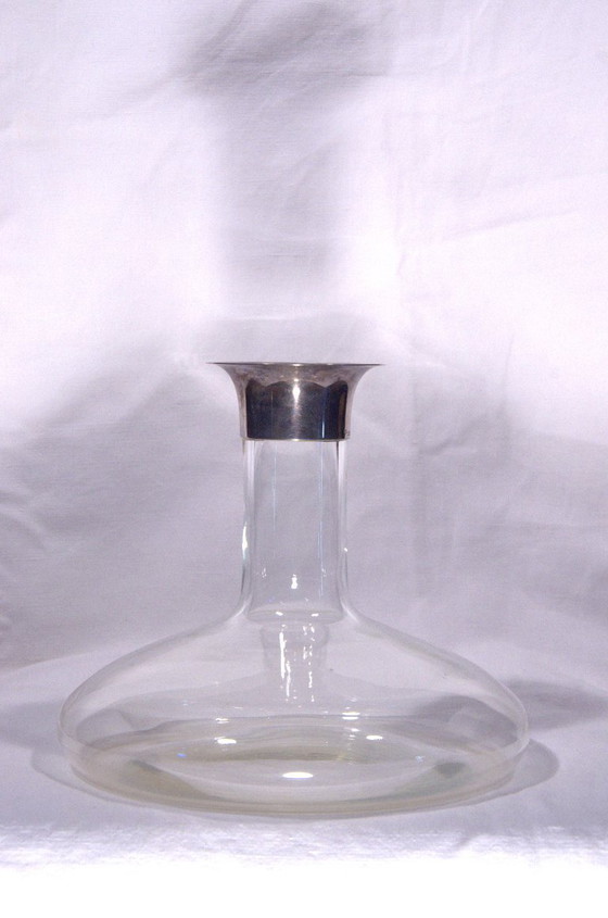 Vintage Christian Dior Glass and Silver-Plated Metal Decanter/Carafe – Glass & Decanter (photo 3 of 7)