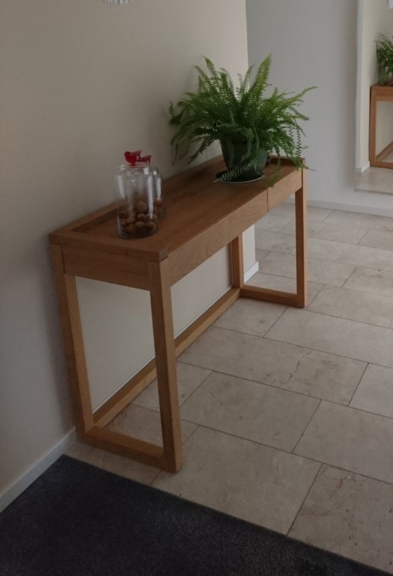 Image 1 of Scrivania/tavolino Ethnicraft con struttura in rovere naturale.