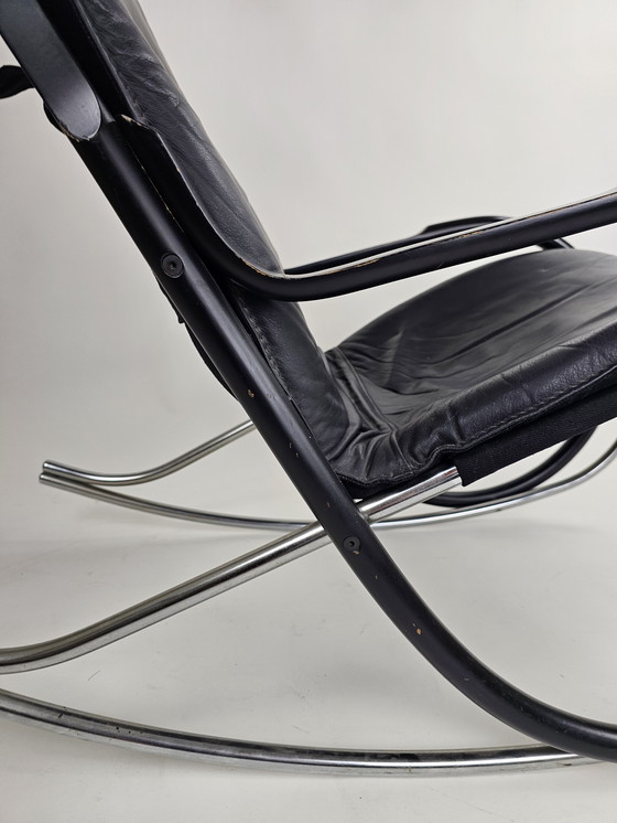Image 1 of Two rocking chairs with 1 footstool design Paul Tuttle for Strässle model Nonna
