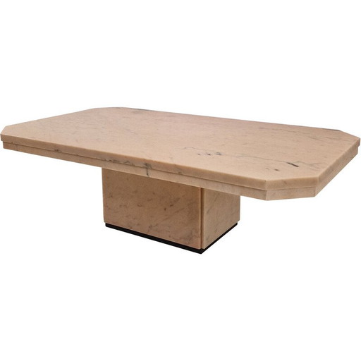 Mesa de centro vintage de mármol, Italia, 1980