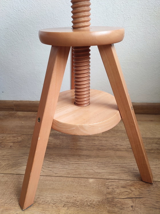 Vintage Draaikruk Kruk Pianokruk Atelier Fotostudio Pottenbakkers Kruk Krukje Hout Draaibaar Verstelbaar (photo 4 of 11)