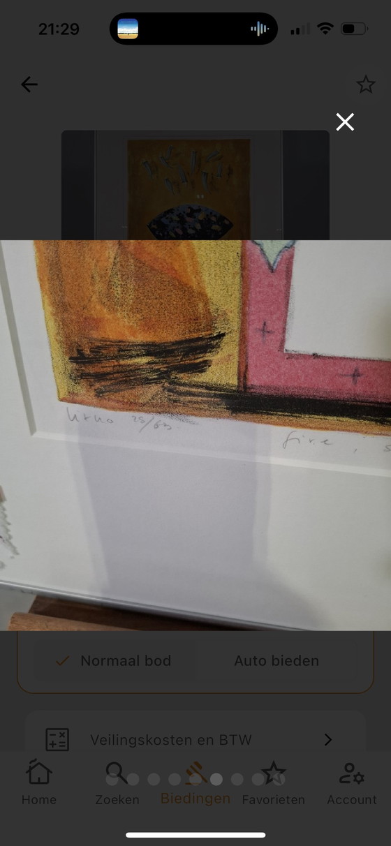 Image 1 of Serigrafía de Lon Buttstedt 85x67 Piedras sagradas del fuego