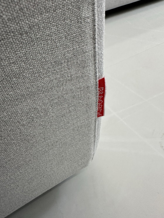 Image 1 of Flexform Groundpiece designer sofa fabric gray couch corner sofa