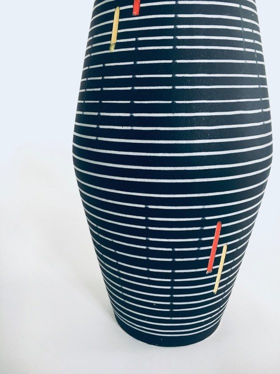 Image 1 of Midcentury Art Pottery Studio "Staufen" Vase by Liesel Spornhauer for Schlossberg Ceramic, Germany 1950's