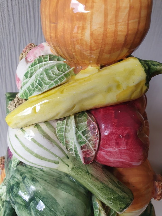 Image 1 of Spanish ceramic vegetable tower 37 cm