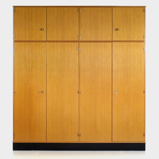 Image 1 of Large tall 8-door vintage designer closet in teak, 1960s