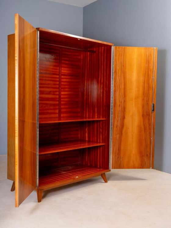 Armadio Vintage Mid-Century, Impiallacciatura in Radica, Cecoslovacchia, 176 × 116 × 58 cm (photo 19 of 21)