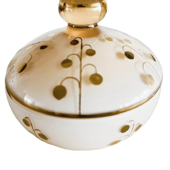 Image 1 of Scatola per gioielli in vetro rosa chiaro De Rupel 1950