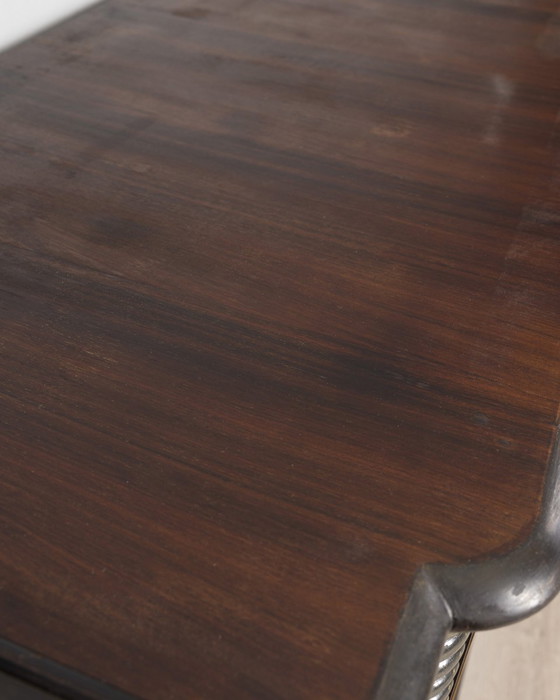 Image 1 of Credenza vintage anni '40 in legno e vetro, design Art Deco italiano