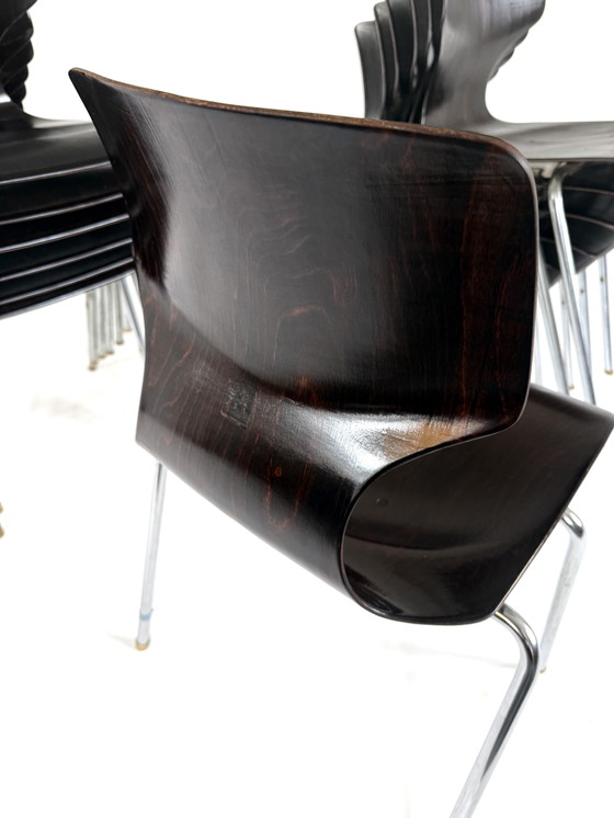 Image 1 of Set di 13 sedie impilabili Pagwood, modello Flötotto ‘70