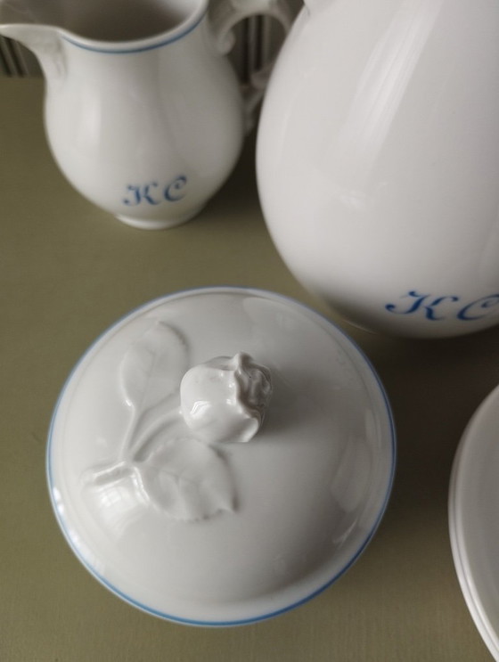 Image 1 of Furstenberg porseleinen tête-à-tête met monogram KC