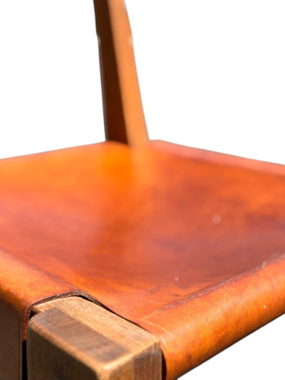 Authentic Pierre Chapo S24 Brutalist Chair - Solid Elm & Leather – Dining chairs (photo 11 of 16)