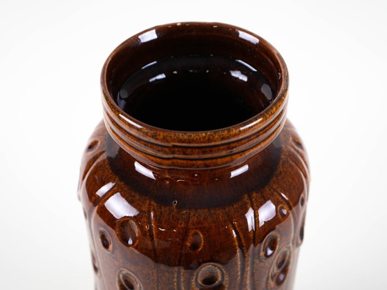 Image 1 of Brown ceramic vase, German design, 1960s, made in West Germany