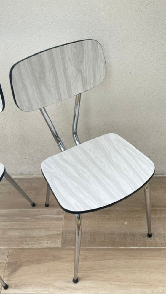 Coppia di sedie vintage in formica – Sedie da pranzo, Metal (photo 23 of 29)