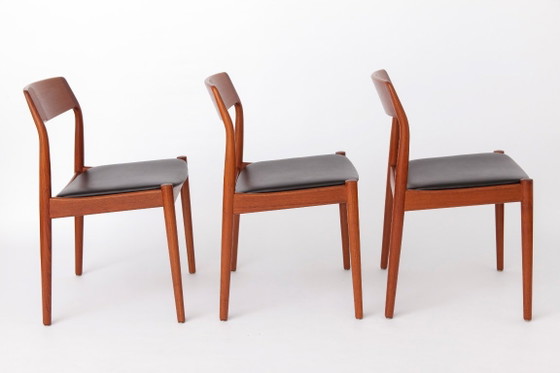 Lot de 4 Chaises de salle à manger danoises en teck par Scantic Møbelværk, Mid-Century Modern, années 60 (photo 4 of 10)