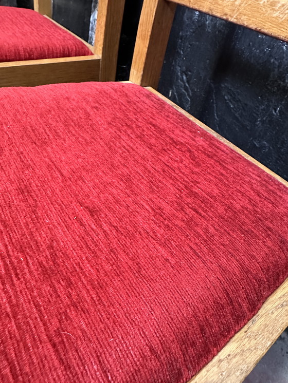 Image 1 of Exclusieve Set van 2 Vintage Engelse Eikenstoelen | G.H. & S. Keen (High Wycombe) | Mid-Century Ambacht