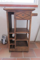 Armario de cocina de madera, década de 1980