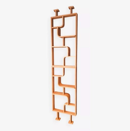 Schermo, pareti divisorie, mensola curva in legno di faggio