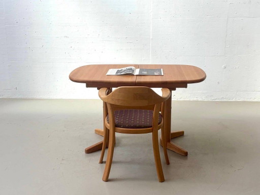 Dänischer Vintage Design + HandWerk ausziehbarer Esstisch aus Erlenholz, 1980er Jahre – eettafels, Wood