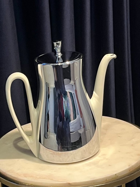 Image 1 of Vintage MCM Fürstenberg & SUS “Thermisol” Insulated Teapot – 1.5L – Art Deco Style