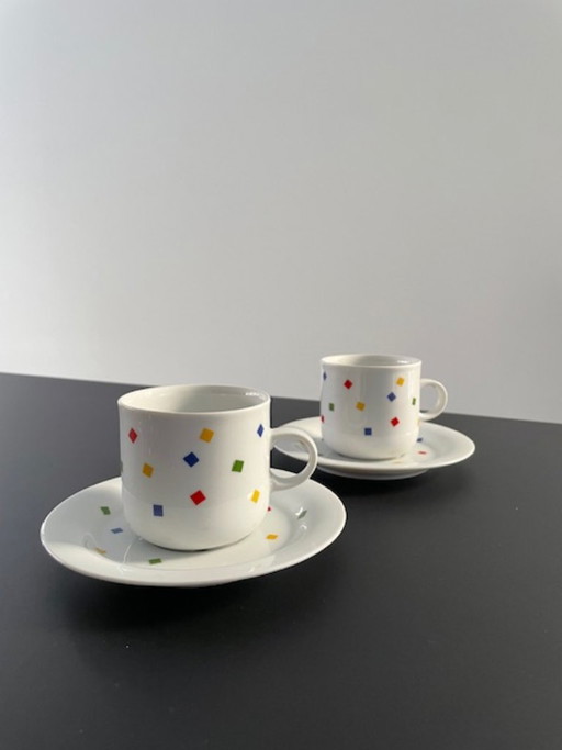 Tasses Vintage Eversberg avec Soucoupes – Allemagne de l'Ouest – servies, Porcelain (photo 2 of 16)