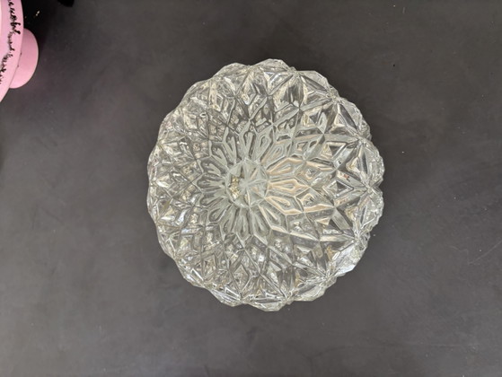 Image 1 of Lampada da soffitto rotonda in vetro vintage/luce da soffitto rotonda in vetro