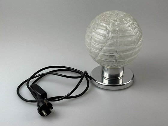 Image 1 of Lampe de chevet des années 60 70 Chrome Doria Verre Space Age Design