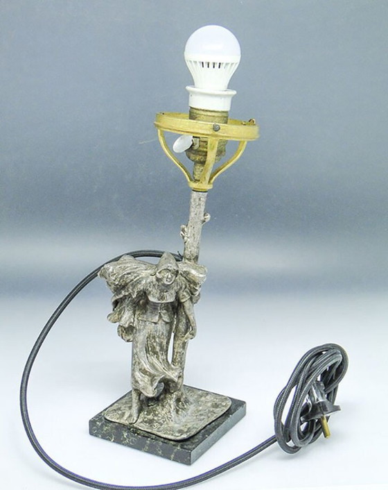 20th Century Sturm Night Lamp by J. Beck, Germany, 1890s – Table lamps, Glass, Marble (photo 4 of 13)
