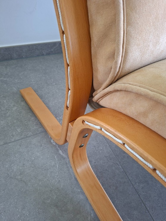 Vintage EKORNES Fauteuil – Showroommodel – Made In Norway – 2 zitsbanken, Polyester (photo 17 of 18)