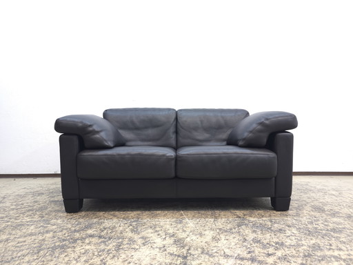De Sede ds 17 two-seater anthracite designer sofa leather sofa couch wk living sofa
