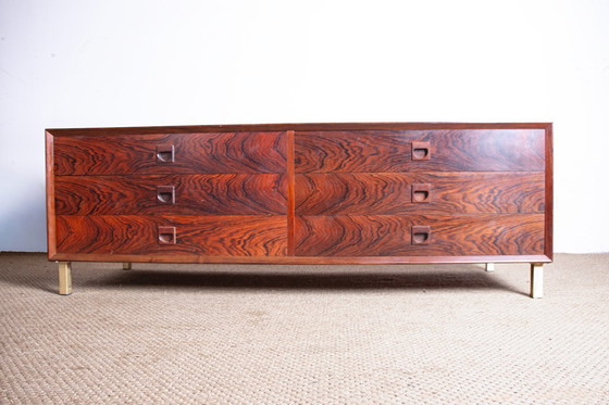 Image 1 of Große dänische Kommode aus Palisander, 6 Schubladen, von Erik Brouer für Brouer's Mobelfabrik