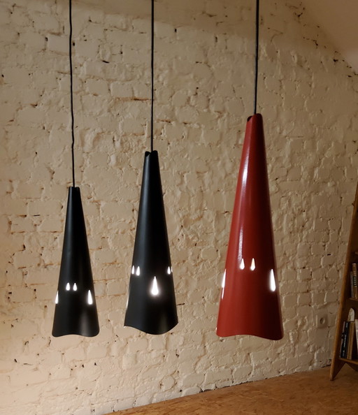 Lampade a sospensione vintage in metallo perforato