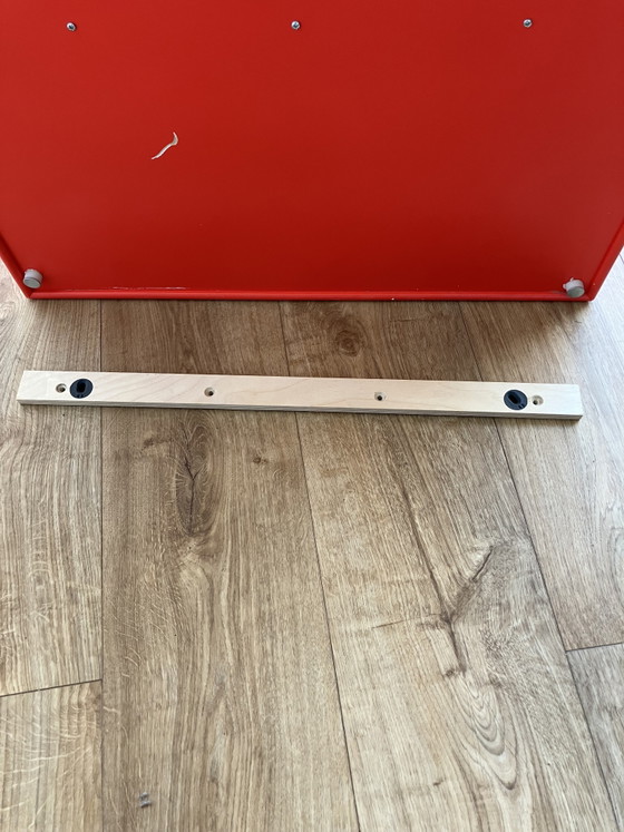 Image 1 of Cassettiera modulare originale Montana Furniture con 6 cassetti, colore rosso acceso.

