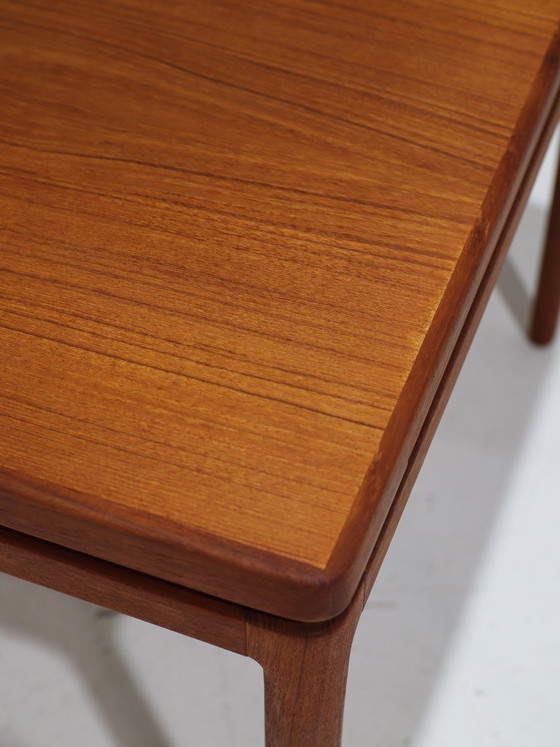 Mesa de comedor rectangular extensible de Johannes Andersen, teca danesa, década de 1960. – Mesas de comedor (photo 9 of 17)