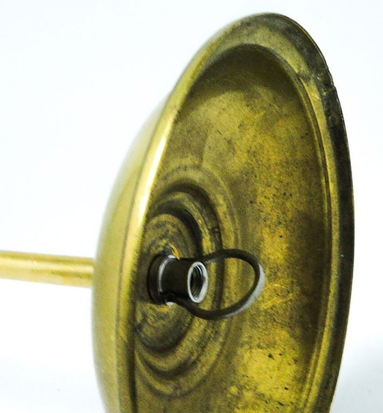 Pendelleuchte aus Glas und Messing im Stil der Mitte des 20. Jahrhunderts, 1950er Jahre – Pendelleuchten (photo 5 of 8)