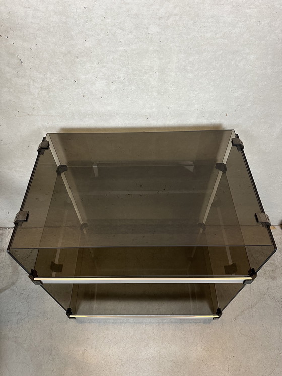 Image 1 of Meubles Hi-Fi au design vintage - verre fumé