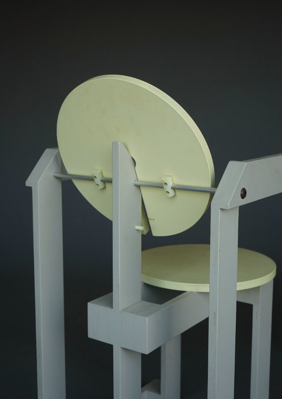 Image 1 of Rare pair of 'Plakhout' side chairs by Henk Lampe, 1979